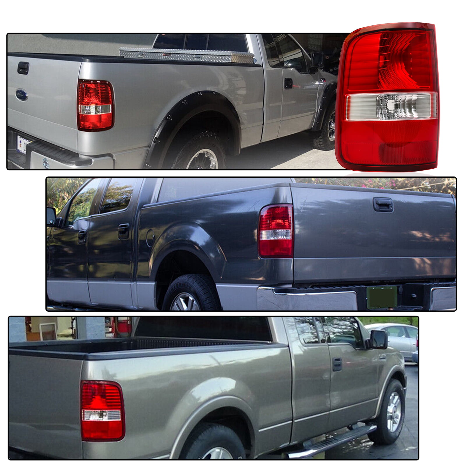 Tail Light Compatible With 2004 2005 2006 2007 2008 Ford F150 F-150 Driver and Passenger Side Rear Light Brake Lamps