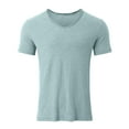 thumbnail image 5 of Bcfgryg Men's V Neck T Shirt Casual Comfortable Breathable Soft Basic Tee For Daily Wear Home Outdoor Hiking Spring Summer Men's T Shirts Green XXL, 5 of 5