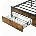 thumbnail image 4 of King Bed Frame - Storage, with LED Lights & Charging Station, 2 Spacious Drawers, No Box Spring Needed, 4 of 16