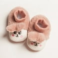 thumbnail image 5 of Generic Slippers Toddler Girl Autumn And Winter Children Toddler Boys And Girls Non Slip Flat Socks Plush Warm Solid Color Cute Pig Shape(6-9 Months,Pink), 5 of 8