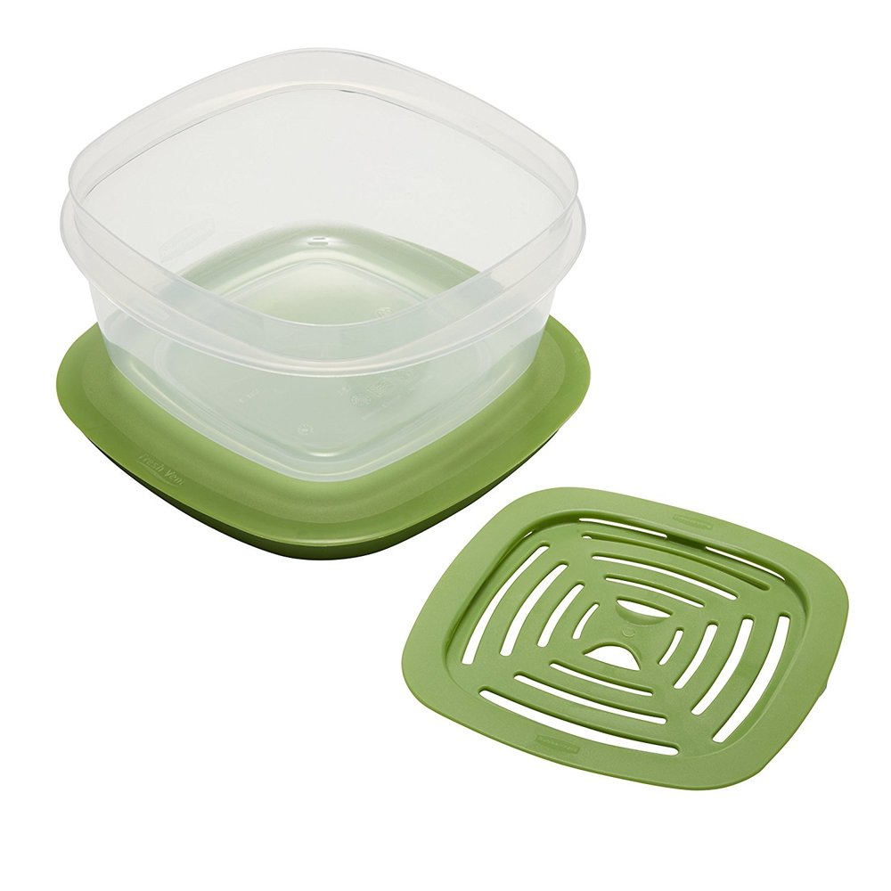 Rubbermaid Produce Saver 6.3 Cup Medium Food Storage Container, Green