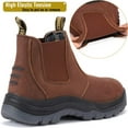 thumbnail image 4 of HANDMEN Men's Slip On Soft Toe Waterproof Slip Resistant Anti-static Puncture-proof Work Boots, CRZ802, 10.5D, 4 of 6