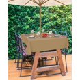 thumbnail image 3 of Dark Khaki Outdoor Tablecloth with Umbrella Hole and Zipper, Solid Color Table Cover for Rectangle Tables Waterproof Tabletop Collection for Patio, Garden, Picnic, Camping 60 x 102 inch, 3 of 6