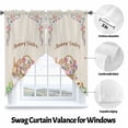 thumbnail image 3 of Easter Bunny Swag Curtains Spring Easter Eggs Floral Burlap Rustic Swag Valances for Kitchen Windows, Window Treatment Topper Curtains for Living Room Bedroom Bathroom, 36" W x 45" L, 3 of 9