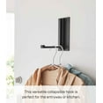 thumbnail image 2 of Yamazaki Home Magnetic Folding Hook, Black, Steel, Supports 3.3 pounds, Magnetic, No Assembly, 2 of 7