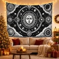 thumbnail image 3 of Celestial Sun with Moons and Stars in Orbital Paths Mystical Celestial for Astronomy Fans Celestial Wall Art Housewarming Gift Tapestry Wall Hanging for Bedroom and Study Room, 3 of 7