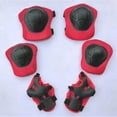 thumbnail image 1 of 6 Pcs Ensemble de Protection pour Vélo Patinage Enfants Protection Genou Patin à Glace Roller Sports Extérieurs Rouge, 1 of 6
