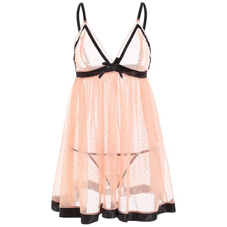 

Sexy Lingerie Sets for Women with Stocking Women s Pure Perspective Gauze Sexy Nightdress Sling Skirt Two-piece Suit Lingerie Sets with Garter Lace Lingerie Women