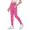 Hot Pink, variant on Girls Athletic Leggings with Pockets Kids Crossover High Waisted Dance Workout Running Yoga Pants