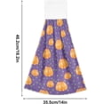 thumbnail image 3 of SKYSONIC 2 Pcs Hanging Hand Towels, Soft Absorbent Orange Pumpkin Thanksgiving Towel for Kitchen Bathroom, 12"x17", 3 of 7