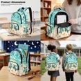 thumbnail image 3 of Kuiaobaty Beach Starfish Print Backpack and Lunch Bag Set for Boys Girls Sea Turtle Print Lunch Box with Pencil Case 17 Inch Bookbags and Pencil Pouch with Zipper for School Picnic, 3 of 7