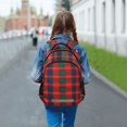 thumbnail image 6 of FORMRS Unisex Backpack Elementary School Travel Bookbag with Reflective Stripes, Red and Blue Pattern, 6 of 7