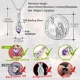 thumbnail image 6 of FaithHeart February Birthstone Heart Necklace for Women Celtic Knot Pendant Necklace 925 Sterling Silver Wife Girlfriend Valentines Day Birthday Jewelry Gift, 6 of 7