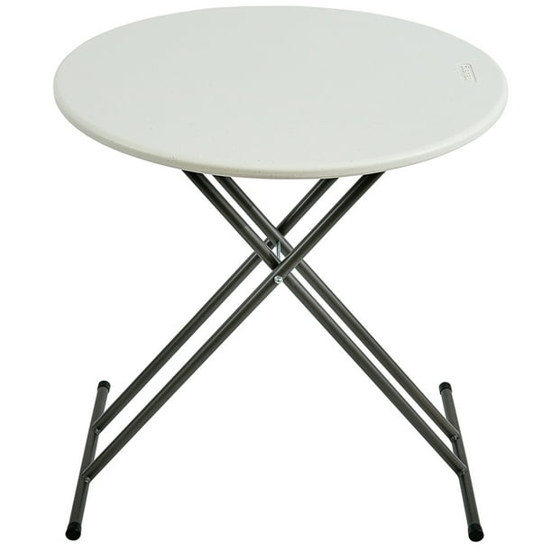 Iceberg 24 Round Personal Folding Table Platinum Com Iceberg 24 Round Personal Folding, Small Round Folding Table