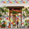 thumbnail image 4 of 10 Pack 3m/10ft Multicolor Tropical Flower Lei Garland Flower Leaves Banner for Hawaiian Luau Decorations, 4 of 6