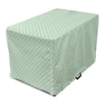 thumbnail image 1 of Polka Dot Dog Crate Cover, Classic Old Fashioned Repeated Circles Round Forms Retro Illustration, Easy to Use Pet Kennel Cover for Dogs, 35" x 23" x 27", Mint Green and White, by Ambesonne, 1 of 6
