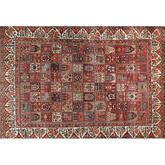 Ahgly Company Indoor Rectangle Traditional Red Persian Area Rugs, 7' x 9'
