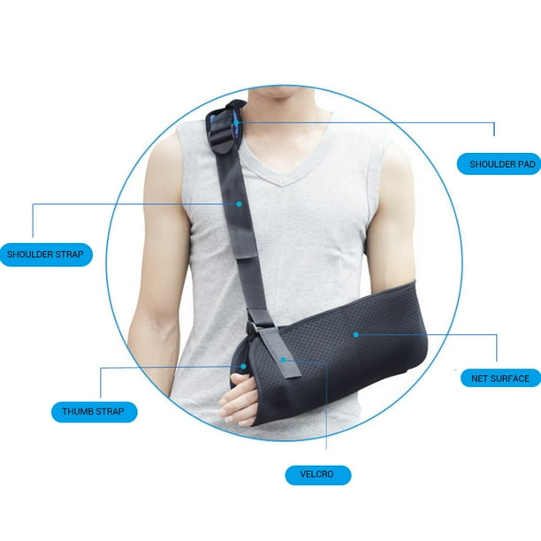 Eslinga de brazo ajustable, soporte ligero y transpirable, inmovilizador para brazo roto, hombro, muñeca, codo
