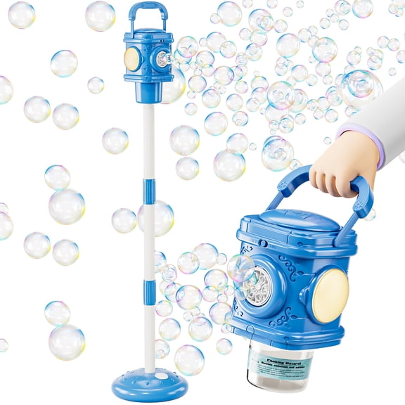 Lucky Doug Kids Bubble Machine, 3 Adjustable Heights Street Lamp Bubble Blower with Portable Handle, Automatic Bubble Maker Toy for Toddlers Ages 3 , Indoor Outdoor Backyard Patio Party Play
