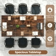 thumbnail image 2 of Gymax 2PCS Large Office Table w/ Cable Grommet Sturdy Metal Legs for Boardroom, 2 of 10