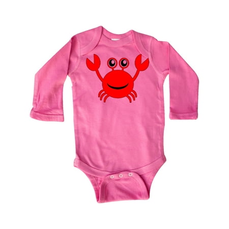 

Inktastic Cute Red Crab Gift Baby Boy or Baby Girl Long Sleeve Bodysuit