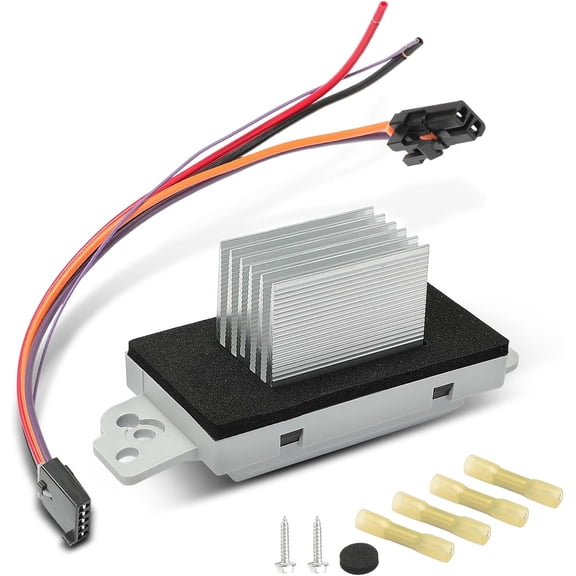 A-Premium HVAC A/C Blower Motor Resistor Complete Kit Replacement for Chevrolet Silverado 1500 Avalanche Trailblazer 2003-2006 GMC Envoy Sierra Ascender Bravada 9-7x Rainier Escalade 1581773 RU631