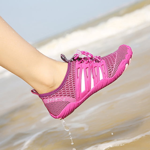 Zapatos Acuaticos Aquashoes Zapatillas De Agua Descalzo Hombre Mujer Antideslizante Transpirable Para Surf Buceo (36) Morado Likrtyny Tenis De Mujer Tenis De Hombre