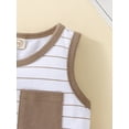 thumbnail image 5 of Bagilaanoe 2pcs Toddler Baby Boy Short Pants Set Stripe Sleeveless Tank Tops + Shorts 12M 18M 24M 3T 4T 5T Kids Casual Summer Outfits, 5 of 9