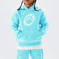 thumbnail image 5 of GiLiling Football Hoodies for Teen Girls Fall Oversized Cute Baseball Graphic Pullover Long Sleeve Crewneck Sweatshirts ﻿ (Sky Blue, 6-7 years), 5 of 7