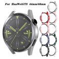 thumbnail image 1 of Funda de vidrio templado con marco de PC compatible con Huawei Watch GT3 42 mm/46 mm, cubiertas a prueba de golpes para relojes inteligentes, 1 of 6