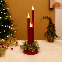 Candle Holder Christmas Simulation Candle Ornaments Christmas Desktop Decoration Candlestick Nightlight Furnishings Christmas Candlestick Holder