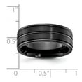thumbnail image 2 of Titanium Black Ip Plated Brushed and Polished 8mm Band Size 12 Ring for Women and Men - 7.2 Grams, 2 of 2