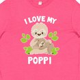 thumbnail image 4 of Inktastic Cute Sloth I Love My Poppi with Green Leaves Youth T-Shirt, 4 of 5