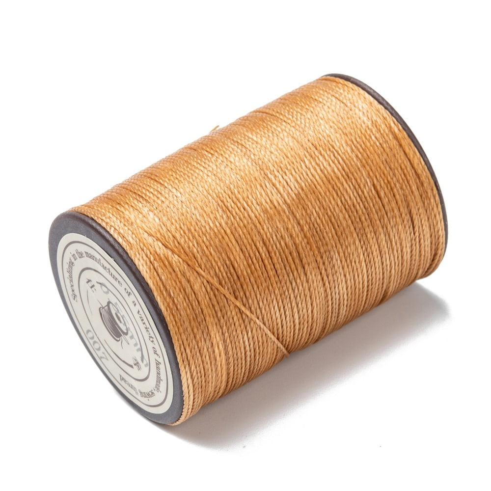 5rolls Round Waxed Polyester Thread String Micro Macrame Cord Twisted Cord for Leather Sewing Stitching Peru 0.55mm about 131.23 yards(120m)/roll