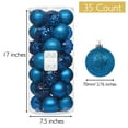 thumbnail image 3 of Every Day is Christmas Ornaments 35ct 70mm Christmas Ornaments, Shatterproof Christmas Tree Ornaments Set, Christmas Balls Decoration (Royal Blue), 3 of 8
