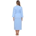 thumbnail image 6 of Doaraha Cotton Robe Women Lightweight Spa Shower Night Bathrobe Long Sleeve Knit Soft Kimono Sleepwear Ladies Loungewear, 6 of 10