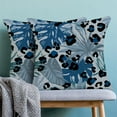 thumbnail image 2 of Navy Blue Summer Pillow Covers 18 x 18 Inch, Tropical Palm Leaf cheetah Spot Outdoor Decor Throw Pillows for Couch, Leopard Polka Abstract Art Decorative Pillowcase Linen Cushion Cover Set of 2, 2 of 6