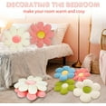 thumbnail image 6 of 2 Pack Flower Pillows, 16in Daisy Cushions Floor Chair Seat Pad, Fluffy Soft Petal Cushions, Tatami Seating Pillow for Bed, Sofa, Chair, Car, Pink + White, 6 of 7