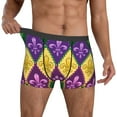thumbnail image 2 of Salouo Mardi Gras4 Print Men's Boxer Briefs,Breathable Underwear Elastic Waistband Briefs for Men -Small, 2 of 8