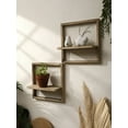 thumbnail image 5 of Wooden Display Shelf Floating Shelves Rustic Wood Shelves Wall Storage for Bedroom Kitchen Over Toilet Small Wall Mounted Gifts, 5 of 10