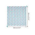 thumbnail image 3 of INSPIRE CHIC Women's Floral Printed Square Scarves, 23.6X23.6" Flowers Tassel Gauze Headscarf Neckerchief Flower-2-Turquoise, 3 of 6