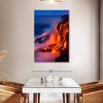 thumbnail image 3 of Elephant Stock Kilauea Lava Falls Wall Art - Vertical Canvas Wall Art - Living Room Wall Decor - Nature Canvas - Blue And Orange Decor - 32" x 48", 3 of 8