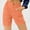Orange, variant on Cargo Shorts for Women Elastic High Waist Summer Shorts Button Straight-Leg Bermuda Shorts with Multi-Pocket Pink M