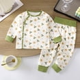 thumbnail image 6 of Emitonse Toddler Girl Sweatsuits Pullover Hoodie Shirt Long Pants Toddler Pajama Set Long Sleeve Top For Toddlers Green,Size 6-12 Months, 6 of 7