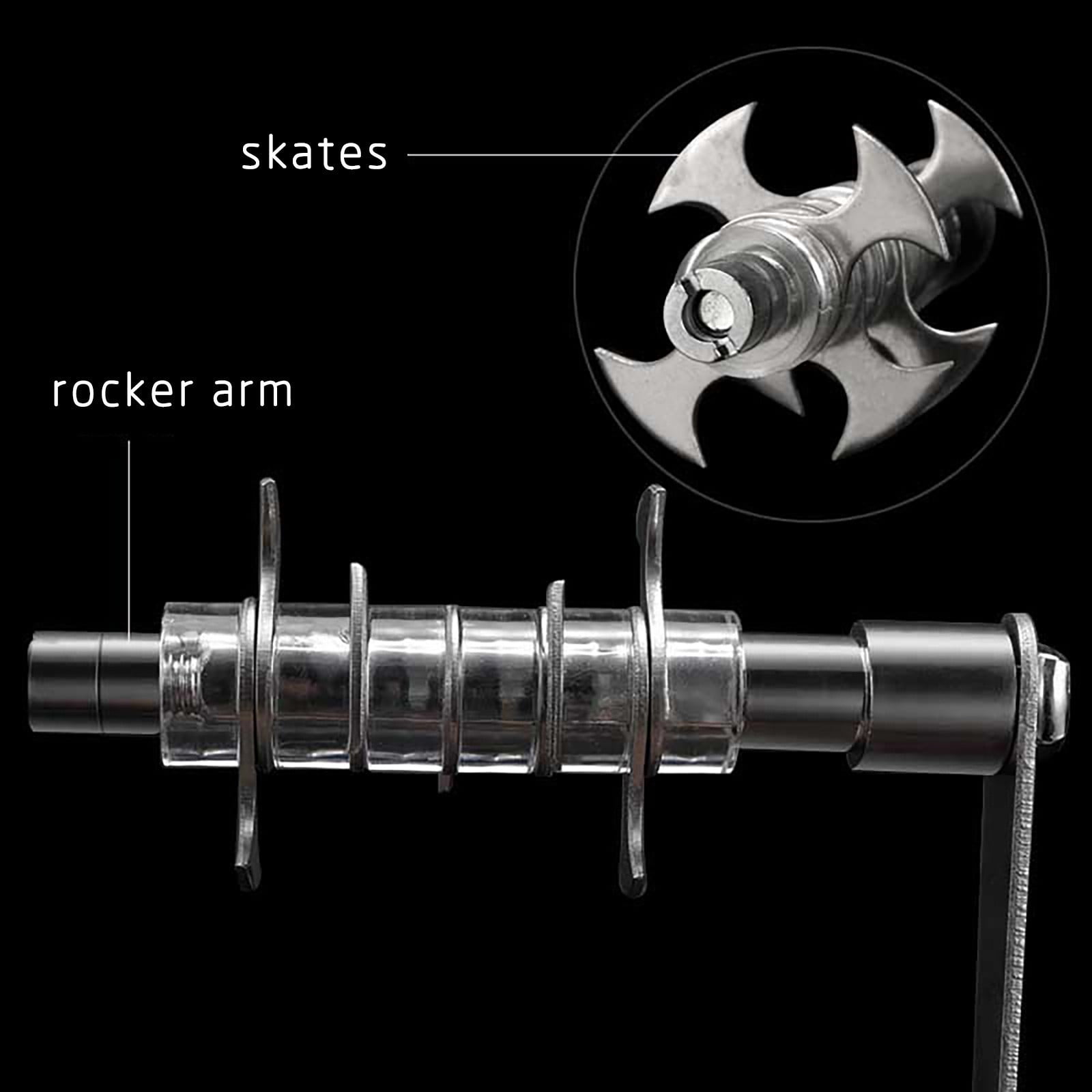 Ice Crusher,Manual Rotary Ice Crushers,Ice Grinder,Transparent Ice Shaver,Hand Cranked Slushie Machine,Non-slip Handle Openable Lid Crushed Ice Maker for Home Use with Stainless Steel Blades