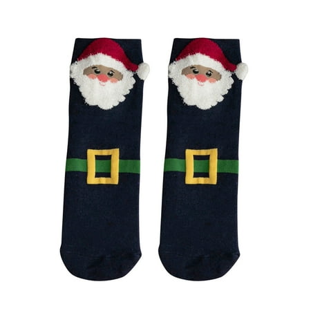 

LBECLEY Socks for Women Winter Womens Christmas Socks Cute Medium Tube Socks French Heel Stockings Plus Socks for Women Black One Size