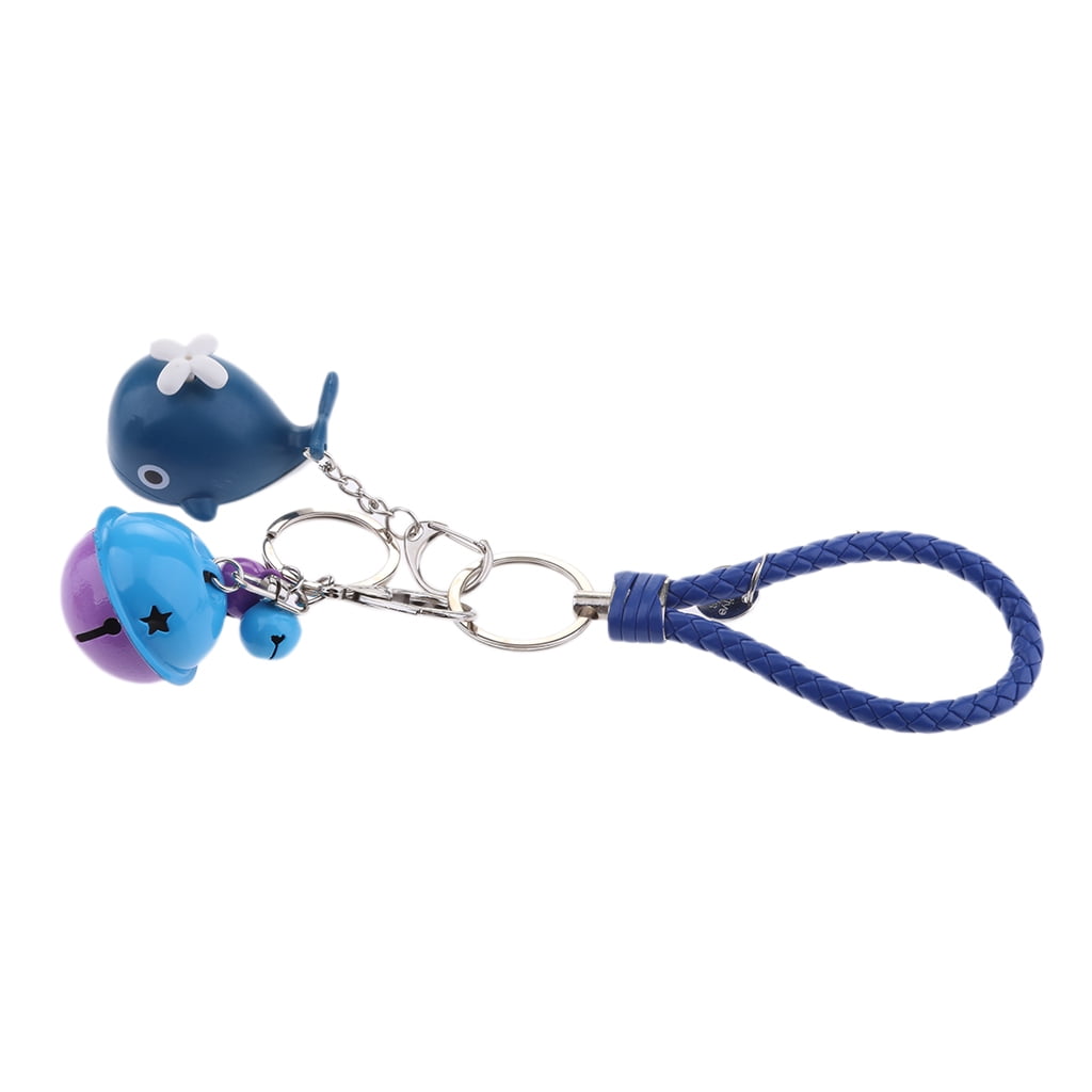 Novelty Whale Keychain with LED Lights and Sound Cute Key Rings Gift 