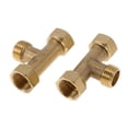 thumbnail image 1 of Accesorios de tubería de latón Unique Bargains 1/2" hembra x 1/2" macho x 1/2" hembra tee de unión interior-exterior 2.56" 2 piezas, 1 of 7