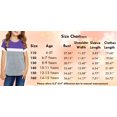 thumbnail image 3 of Sherrylily Girls Casual Short Sleeve T Shirts Kids Loose Cute Tops Color Block Tee Size 4-15, 3 of 3