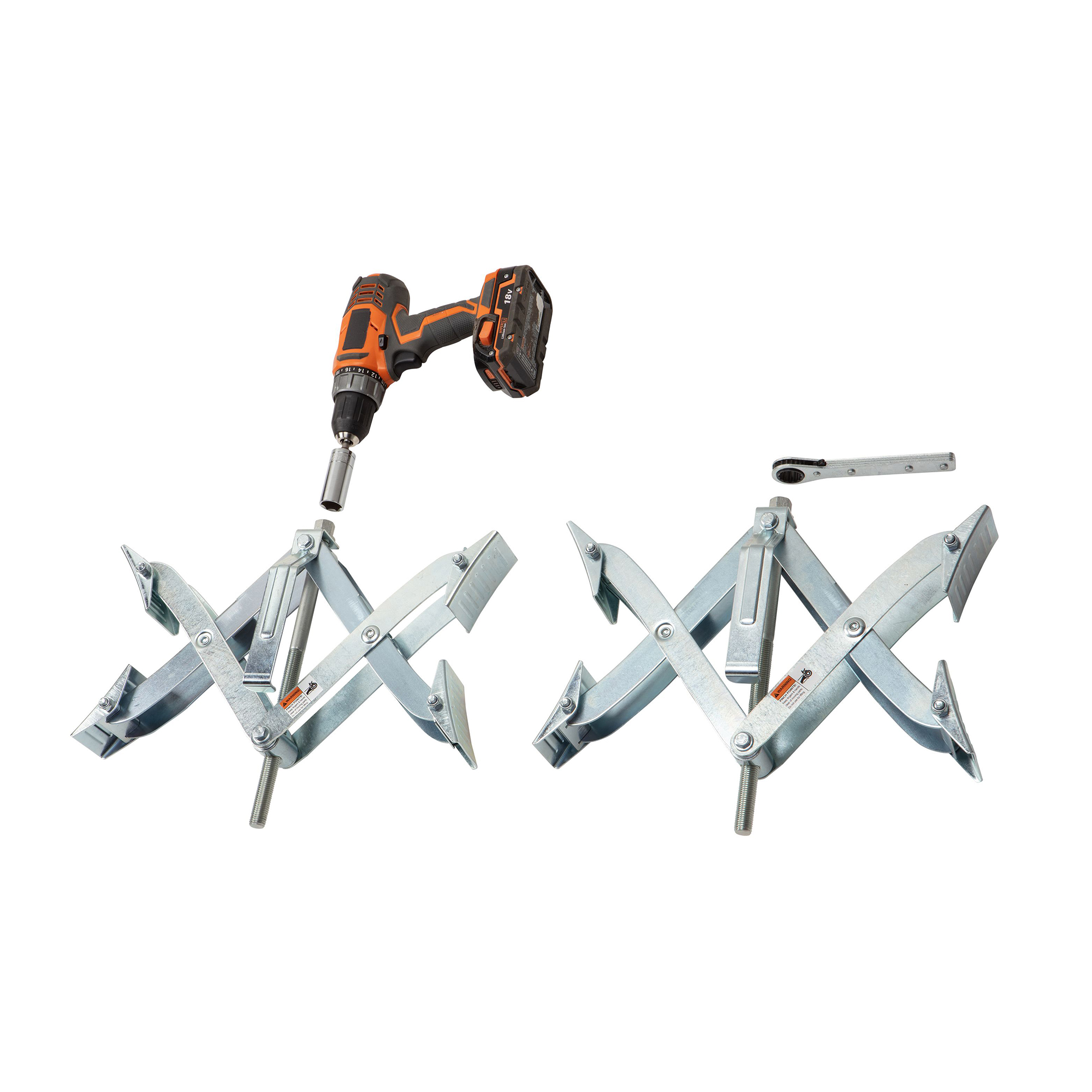 PoleStar 10201099 XX Chock Stabilizer for Tandem Axle Trailers, 2 Pack, Steel